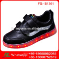 Moda levou crianças sapatos, popular levou sapatos infantis, hi top kids led shoes